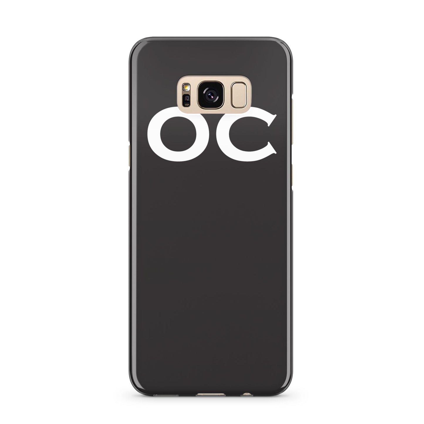 Personalised Black with Initials Samsung Galaxy S8 Plus Case