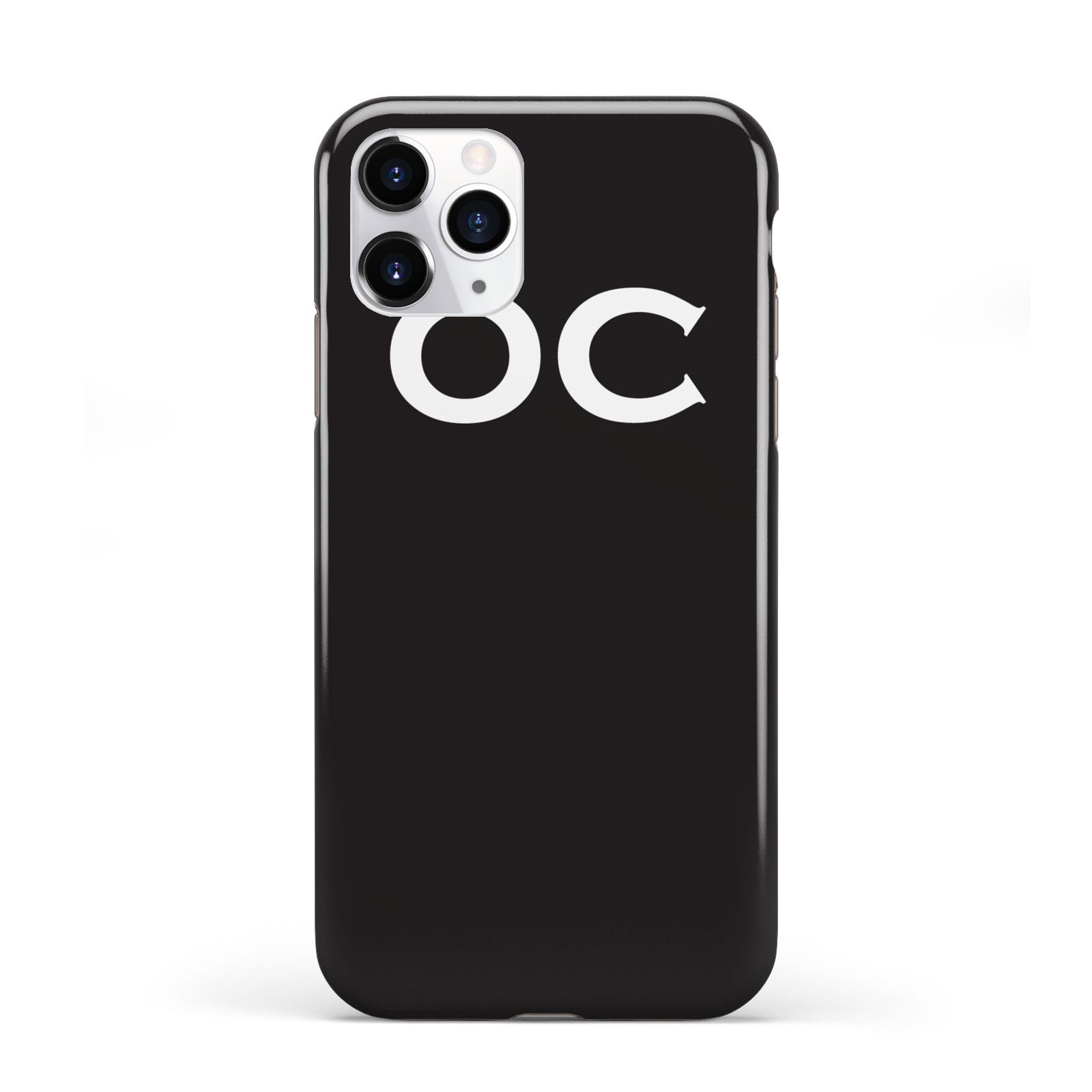 Personalised Black with Initials iPhone 11 Pro 3D Tough Case