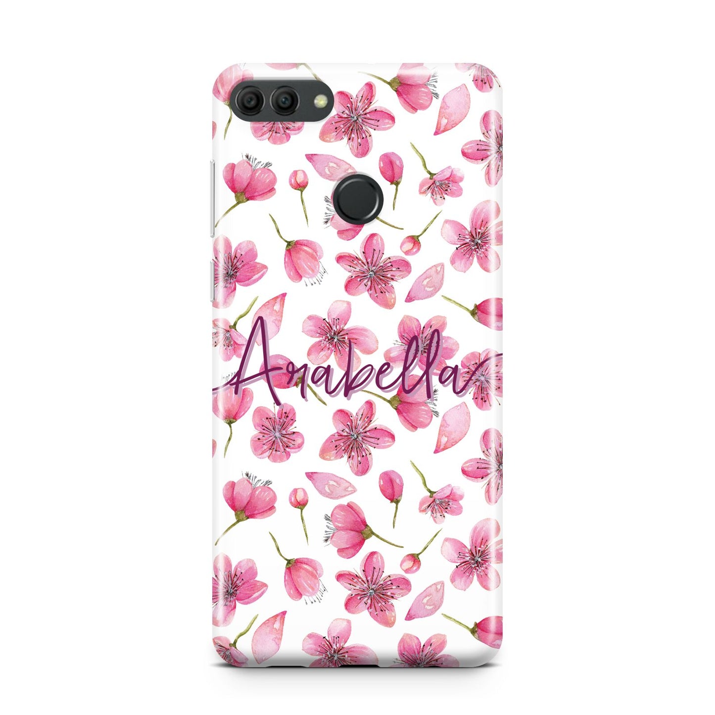 Personalised Blossom Pattern Pink Huawei Y9 2018