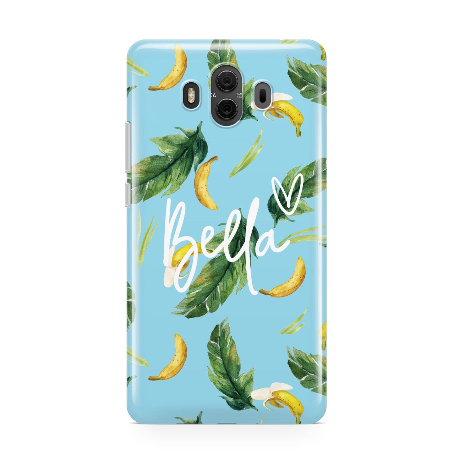 Personalised Blue Banana Tropical Huawei Mate 10 Protective Phone Case