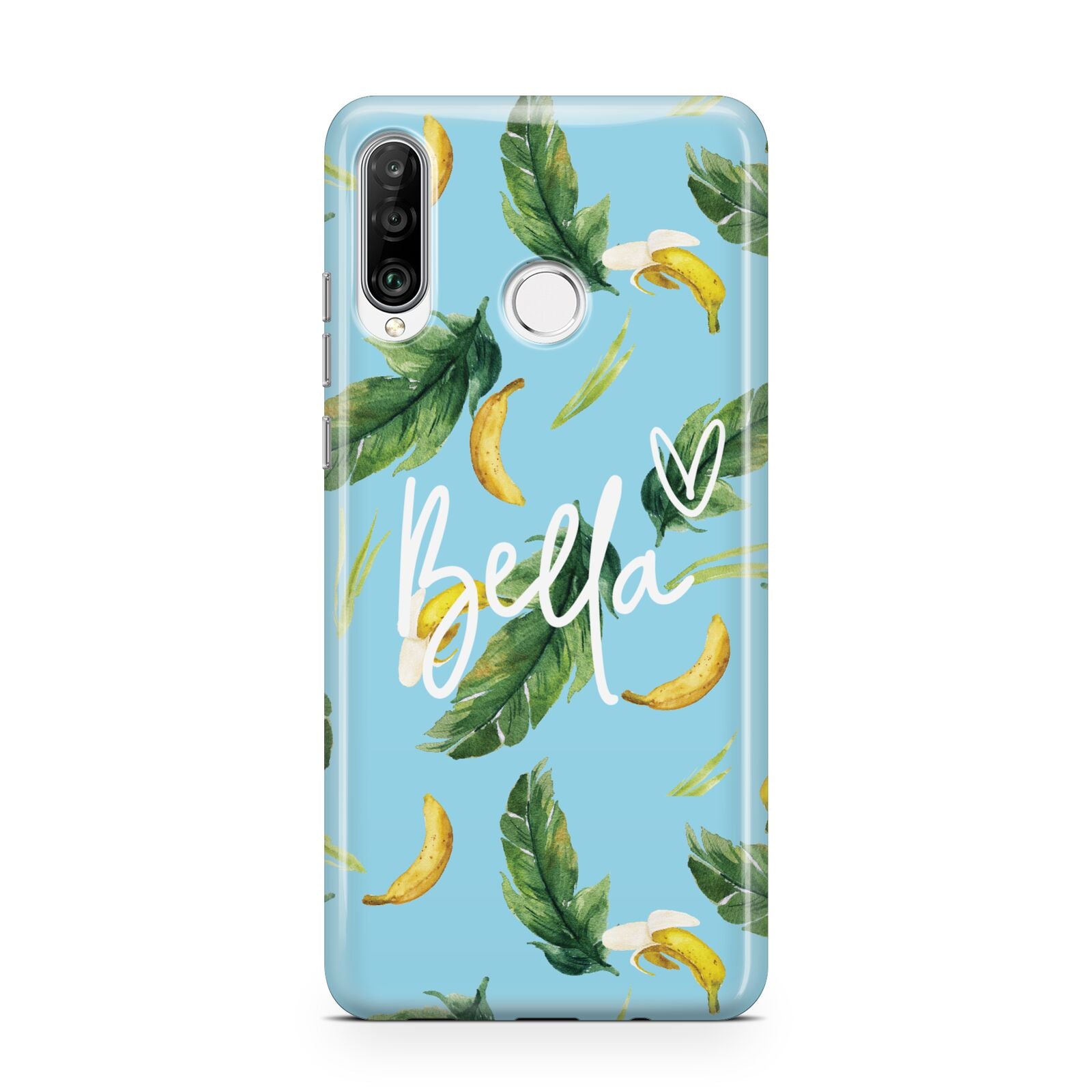 Personalised Blue Banana Tropical Huawei P30 Lite Phone Case