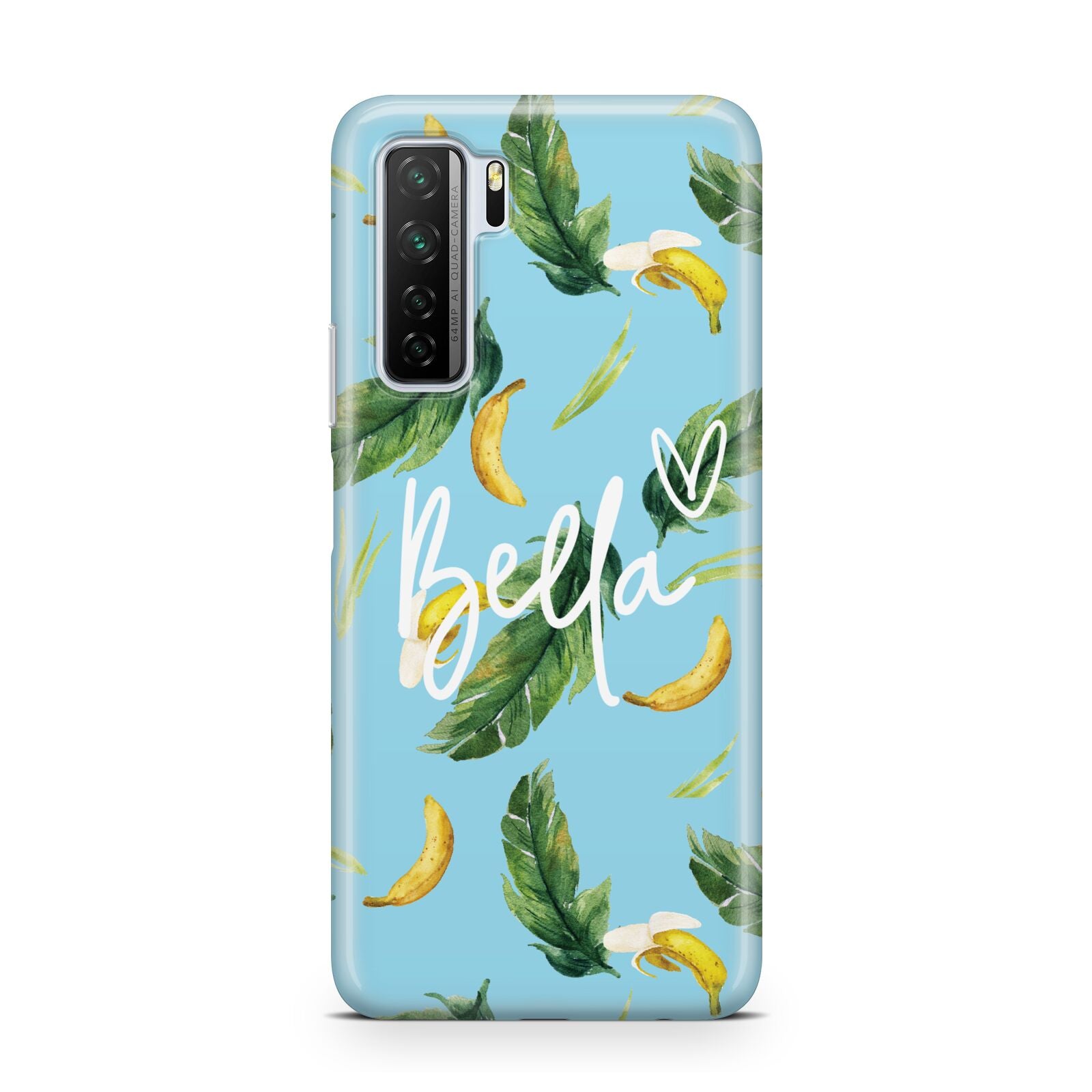 Personalised Blue Banana Tropical Huawei P40 Lite 5G Phone Case