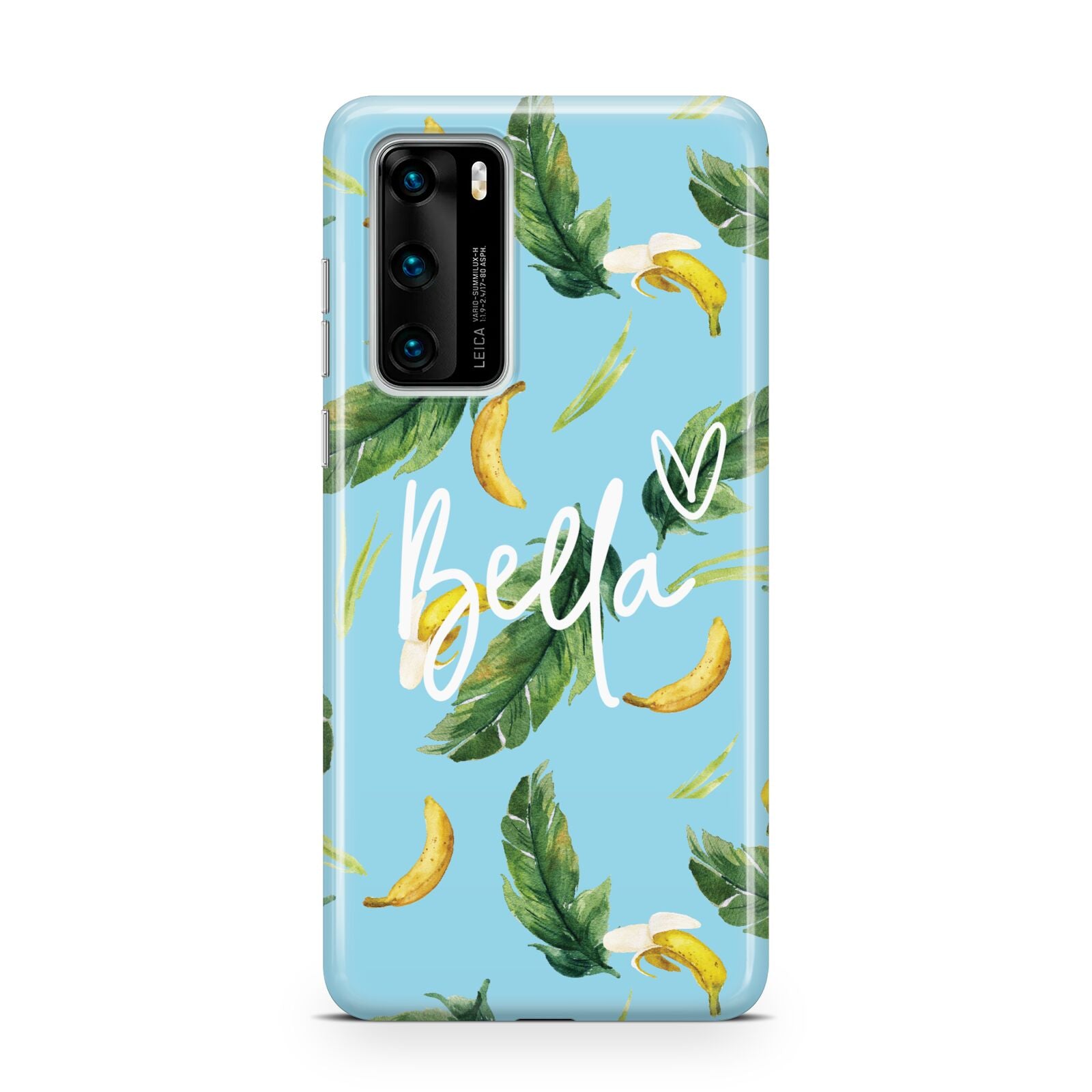 Personalised Blue Banana Tropical Huawei P40 Phone Case