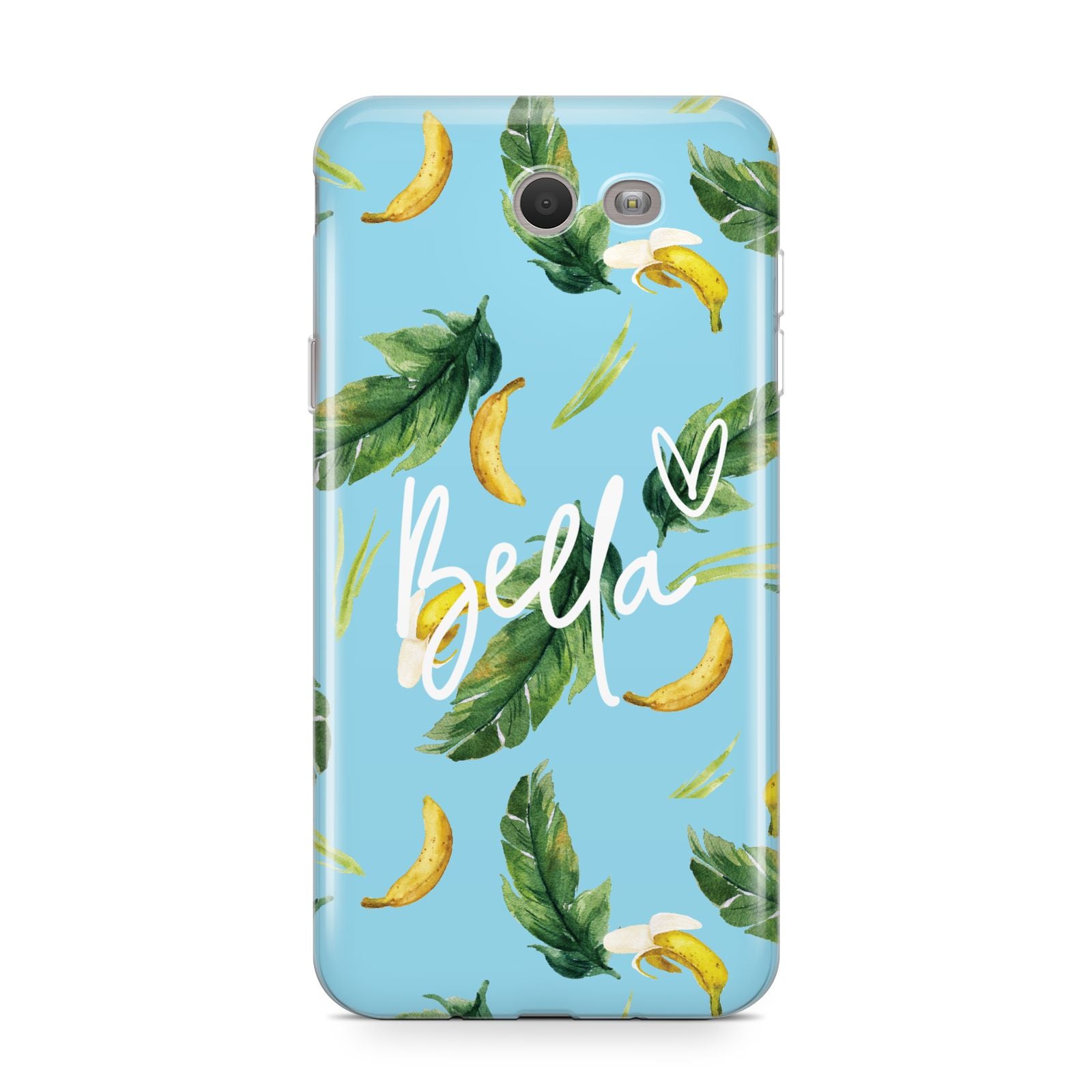 Personalised Blue Banana Tropical Samsung Galaxy J7 2017 Case