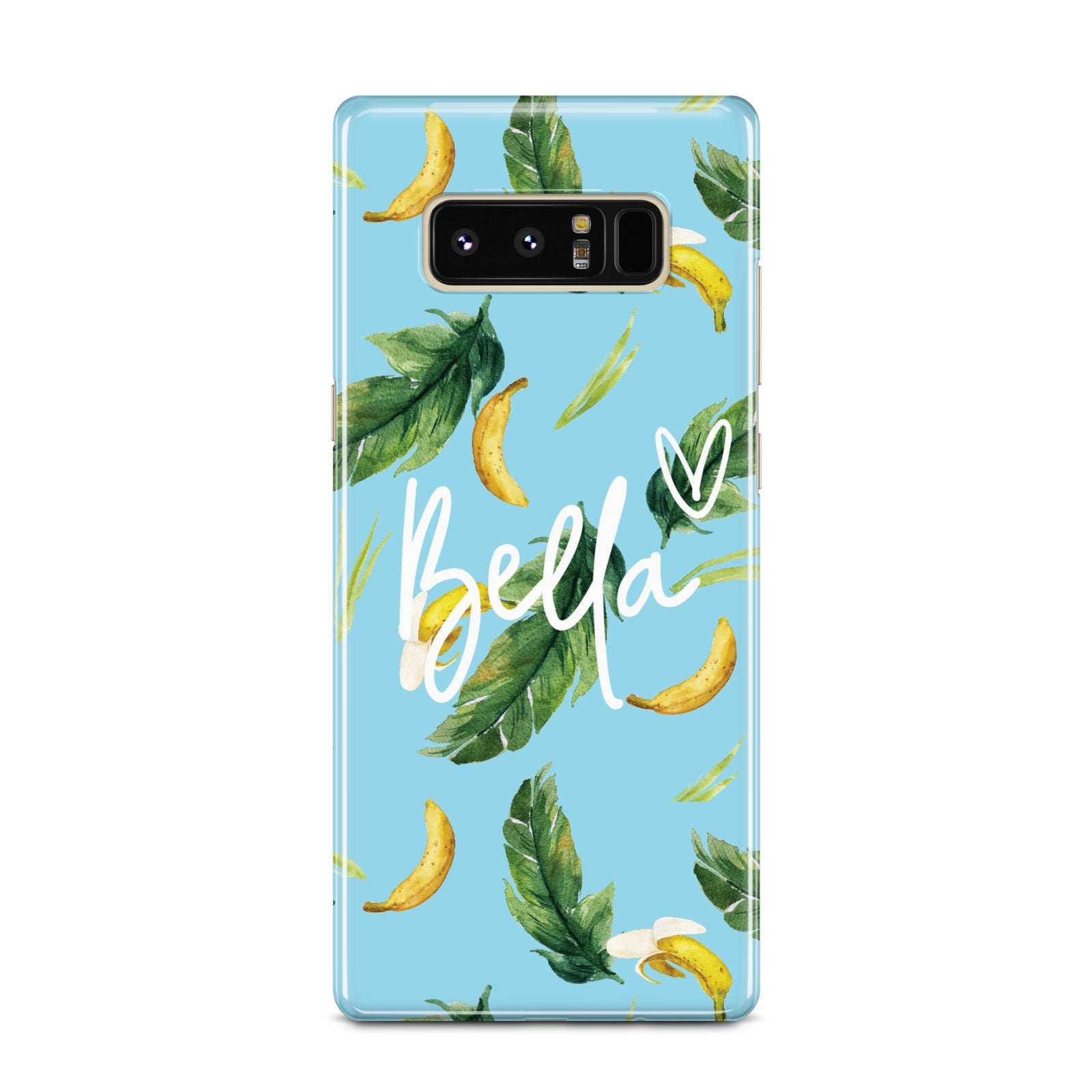 Personalised Blue Banana Tropical Samsung Galaxy Note 8 Case