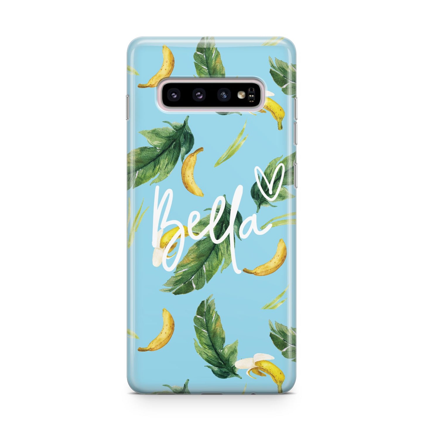 Personalised Blue Banana Tropical Samsung Galaxy S10 Plus Case