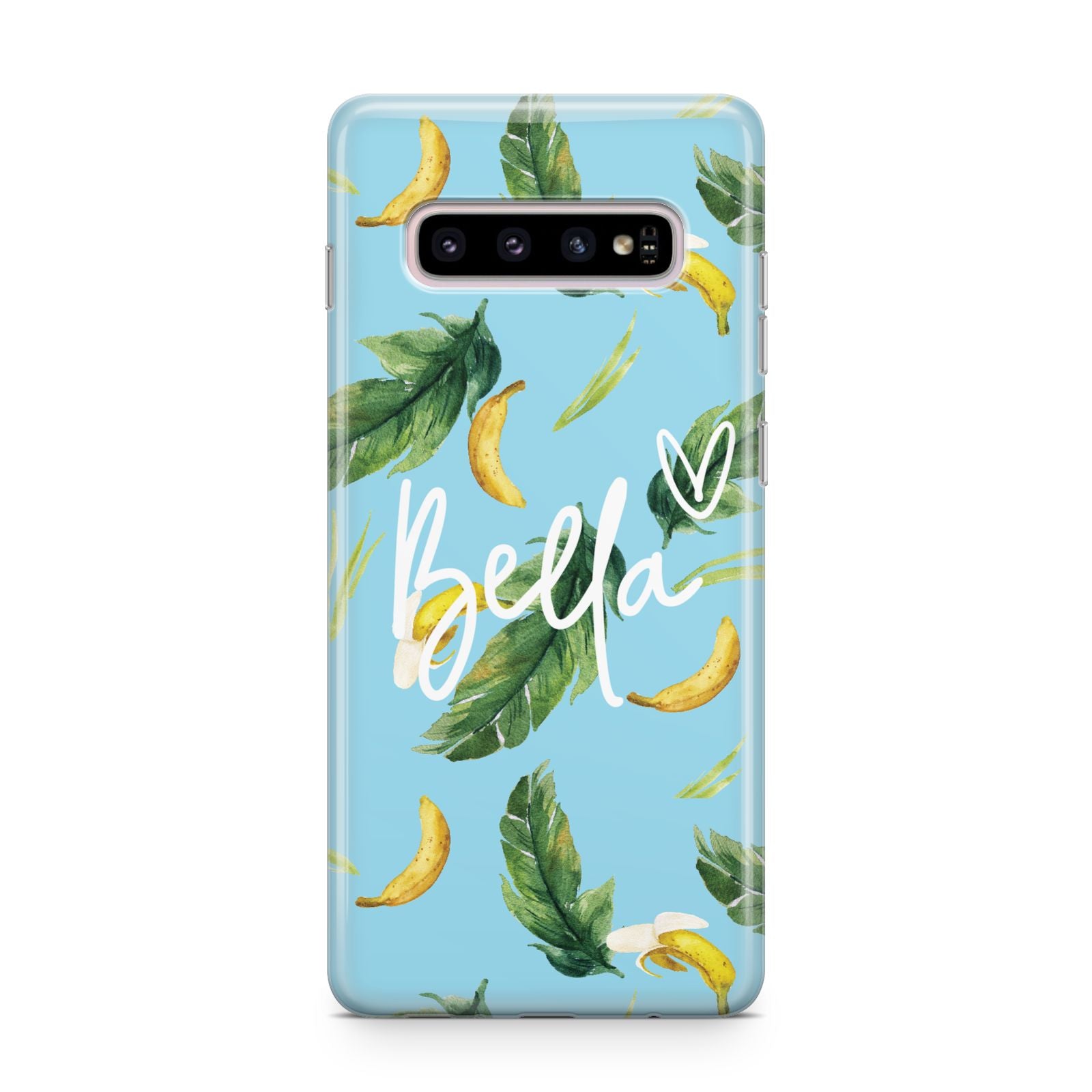 Personalised Blue Banana Tropical Samsung Galaxy S10 Plus Case