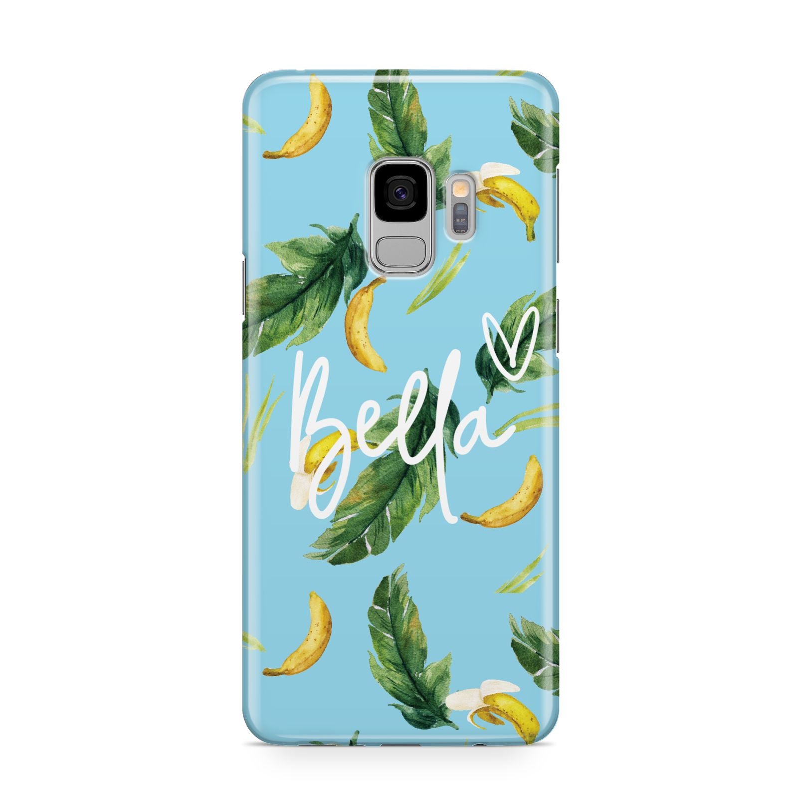 Personalised Blue Banana Tropical Samsung Galaxy S9 Case