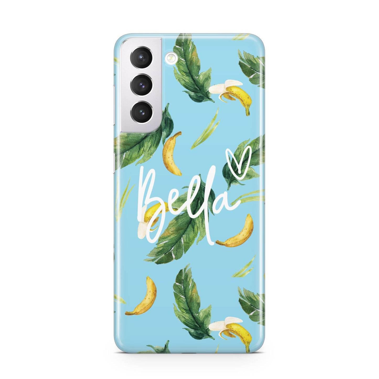 Personalised Blue Banana Tropical Samsung S21 Case