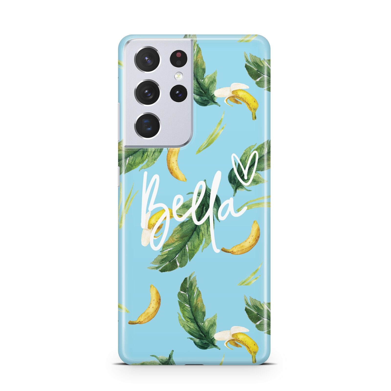 Personalised Blue Banana Tropical Samsung S21 Ultra Case