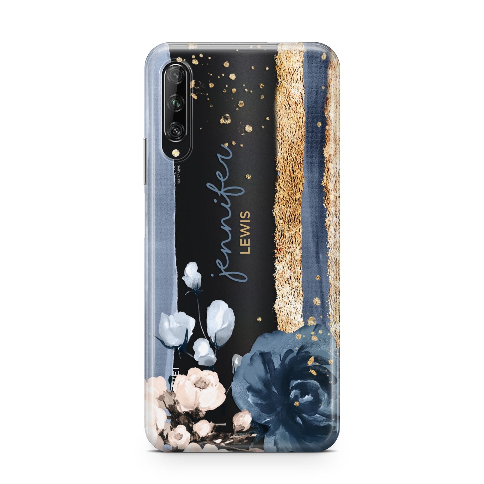 Personalised Blue Gold Name Huawei P Smart Pro 2019