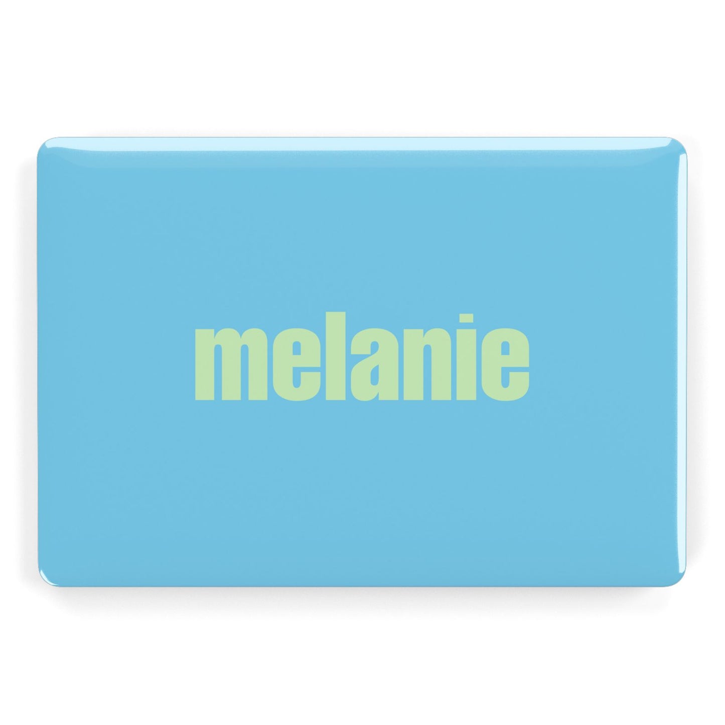 Personalised Blue Green Name Apple MacBook Case