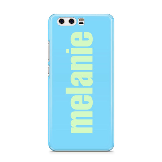 Personalised Blue Green Name Huawei P10 Phone Case