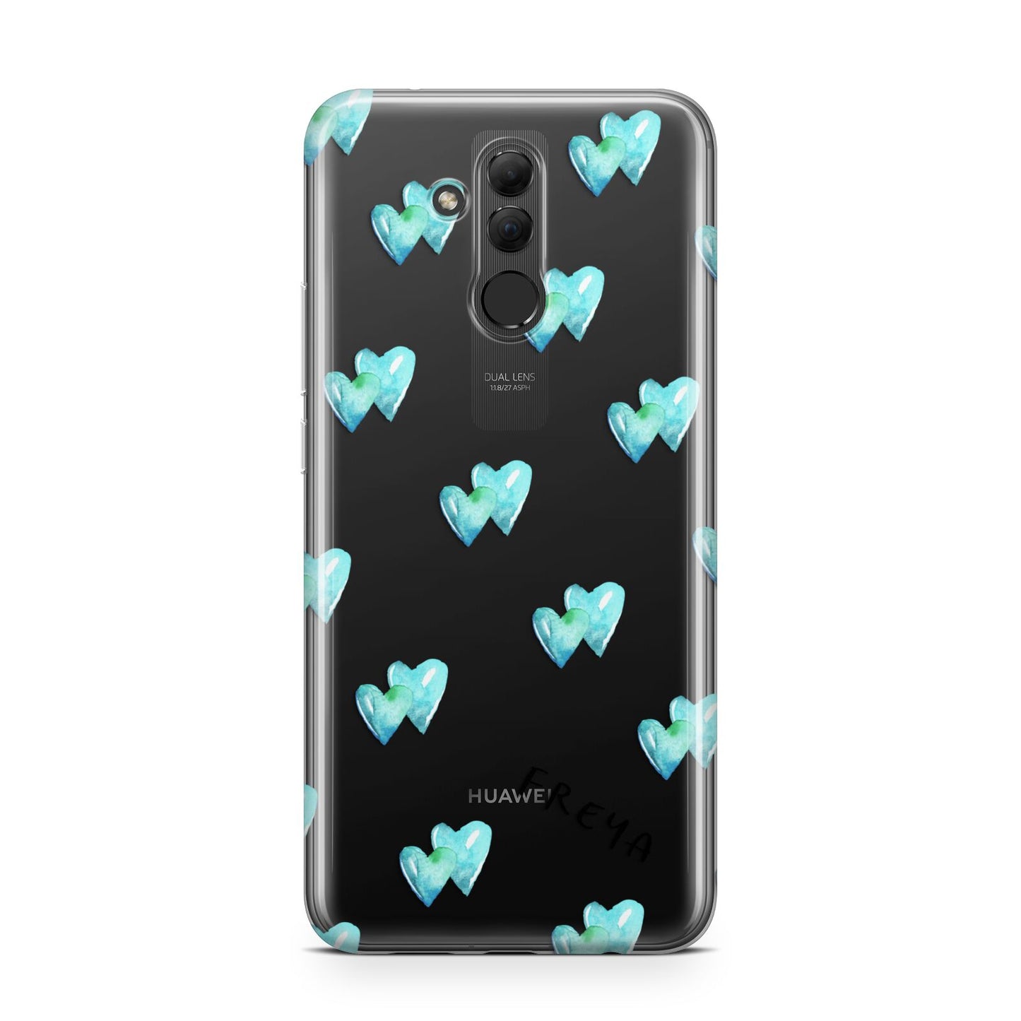 Personalised Blue Hearts Huawei Mate 20 Lite