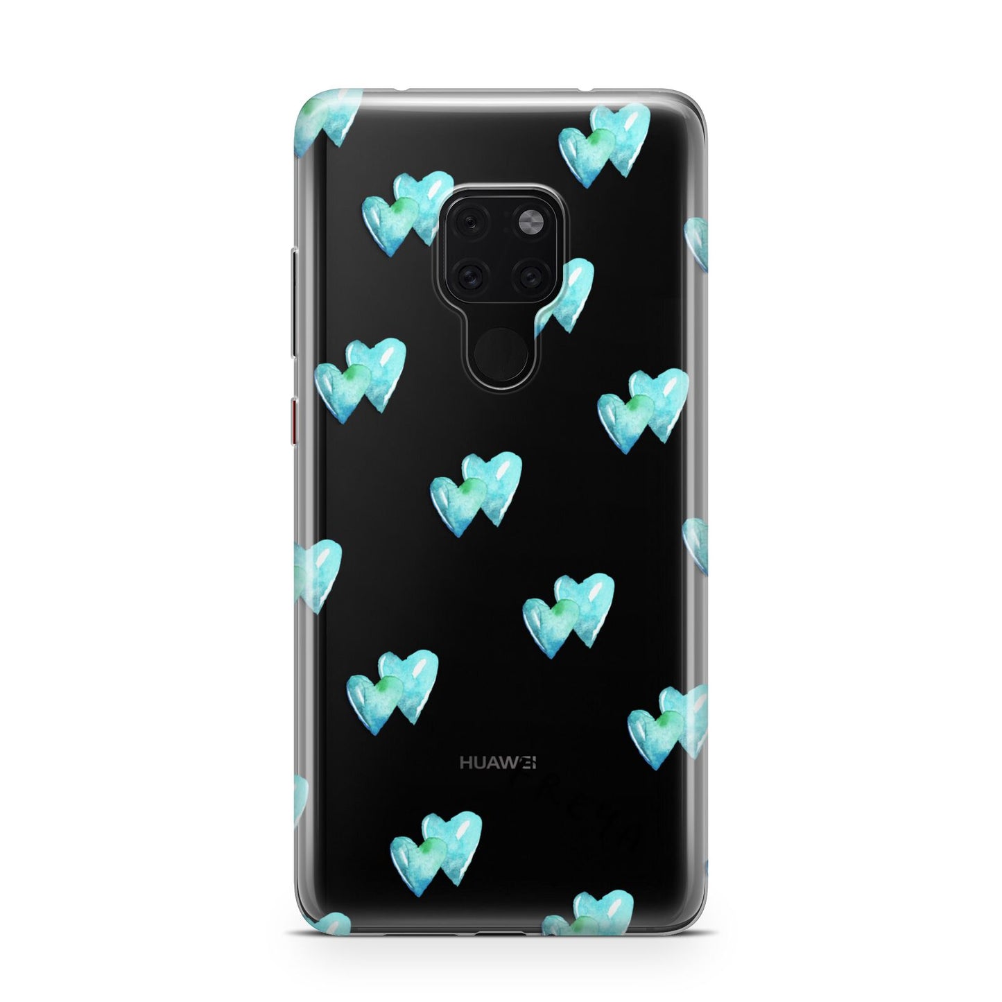 Personalised Blue Hearts Huawei Mate 20 Phone Case