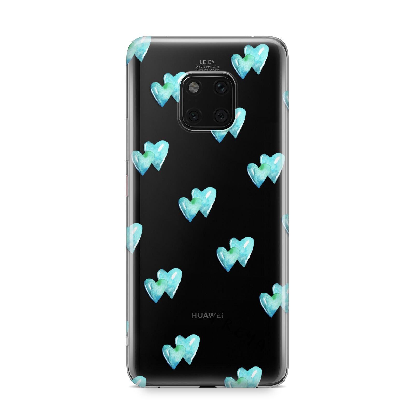 Personalised Blue Hearts Huawei Mate 20 Pro Phone Case