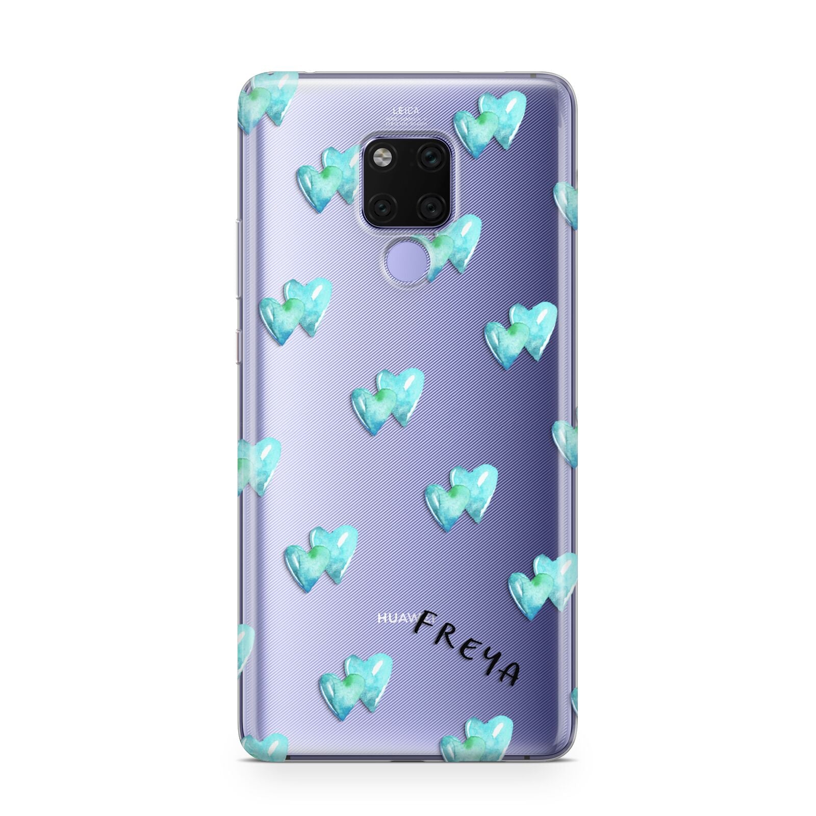 Personalised Blue Hearts Huawei Mate 20X Phone Case