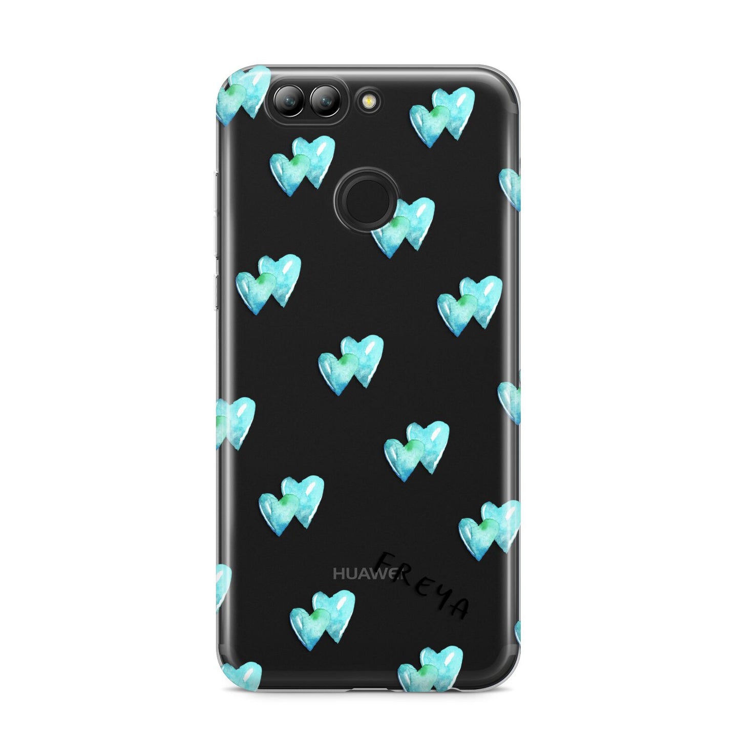 Personalised Blue Hearts Huawei Nova 2s Phone Case