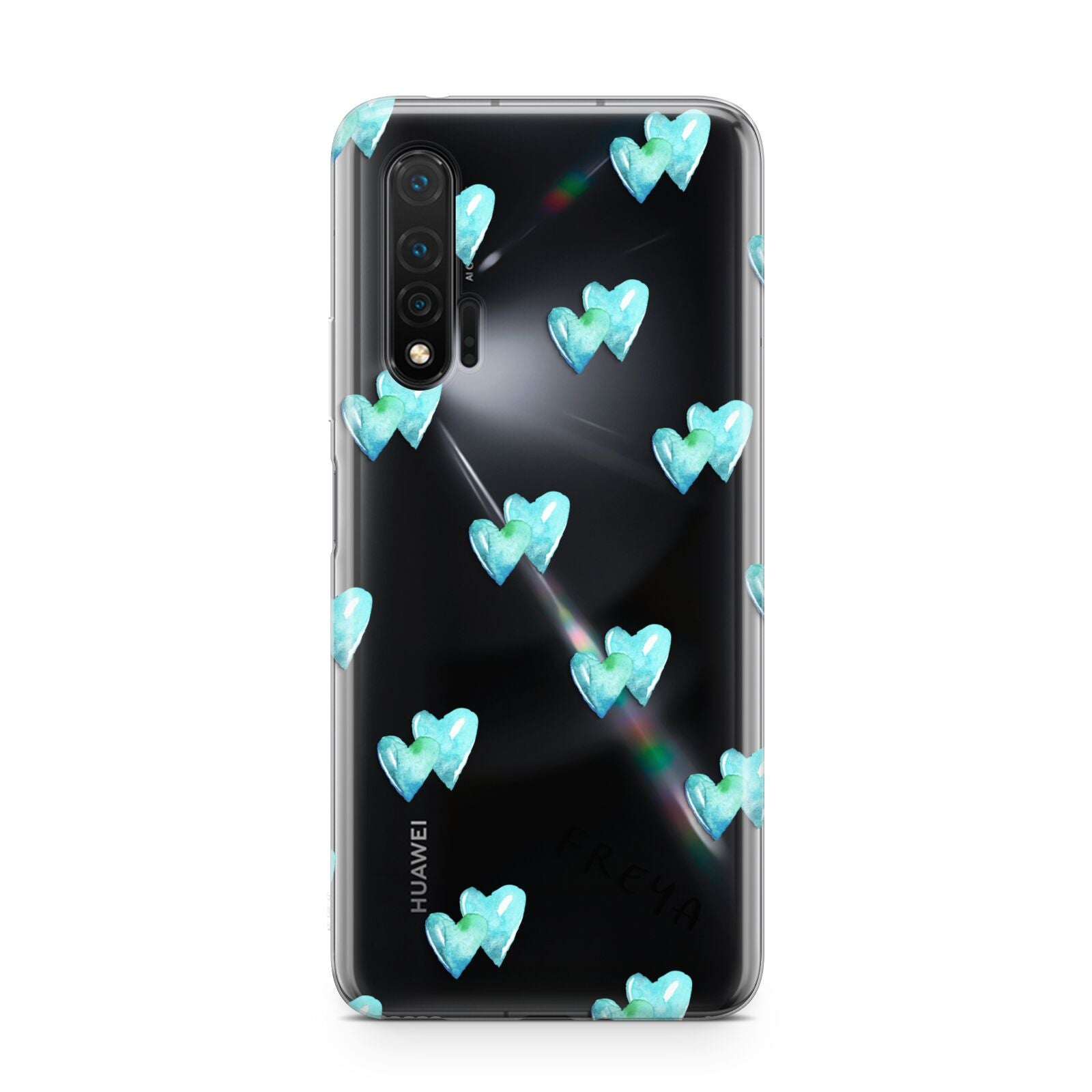 Personalised Blue Hearts Huawei Nova 6 Phone Case