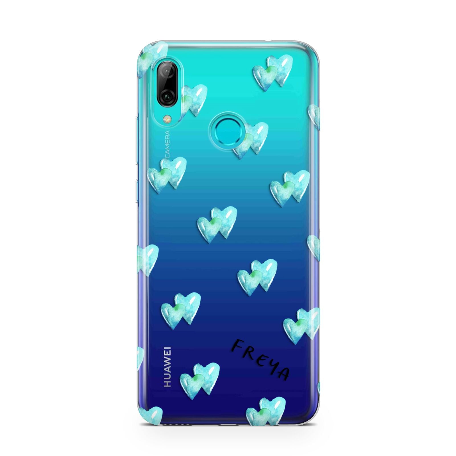 Personalised Blue Hearts Huawei P Smart 2019 Case