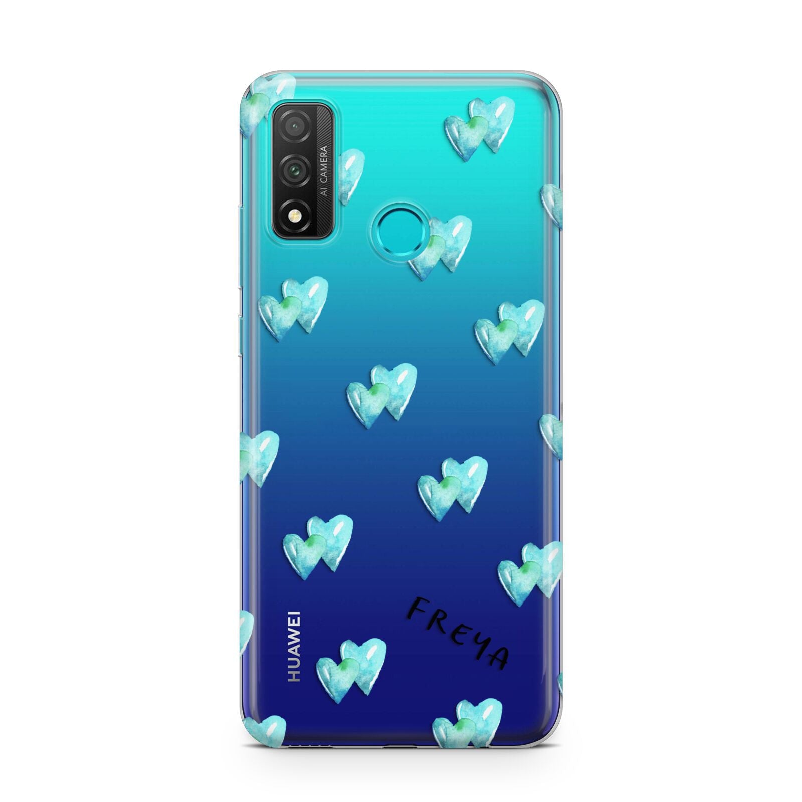 Personalised Blue Hearts Huawei P Smart 2020