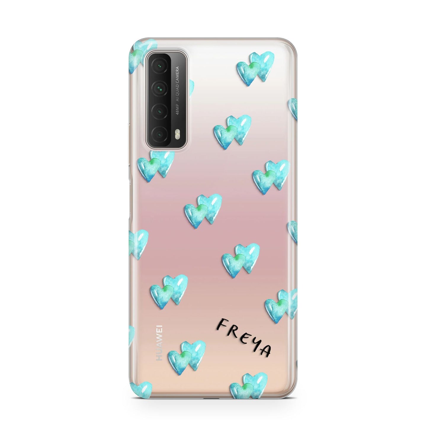 Personalised Blue Hearts Huawei P Smart 2021