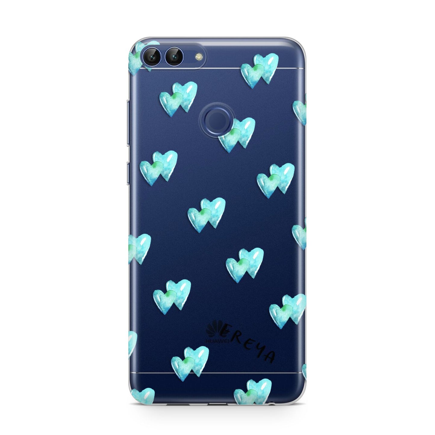 Personalised Blue Hearts Huawei P Smart Case