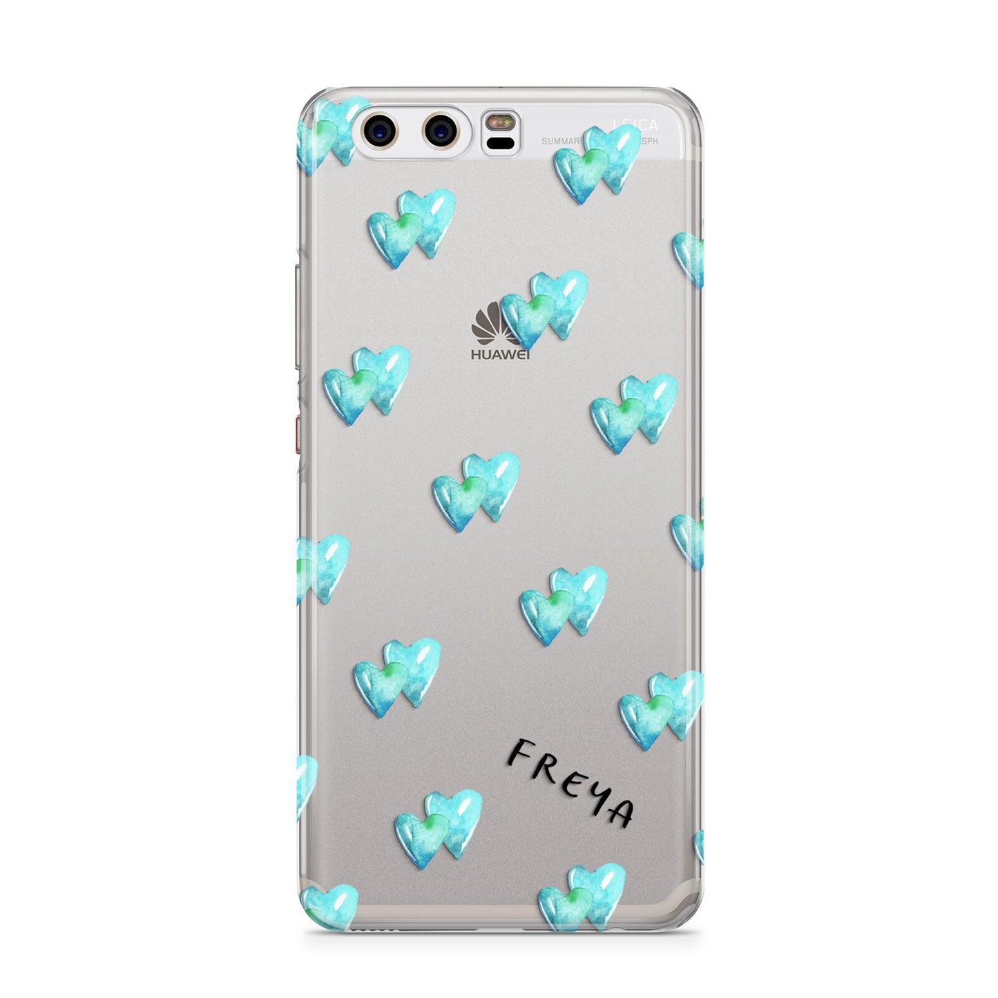 Personalised Blue Hearts Huawei P10 Phone Case