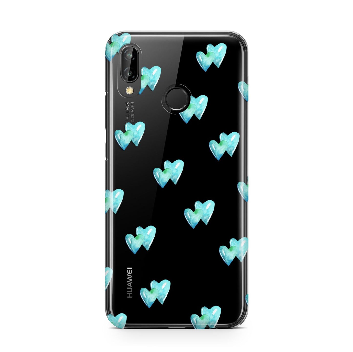 Personalised Blue Hearts Huawei P20 Lite Phone Case