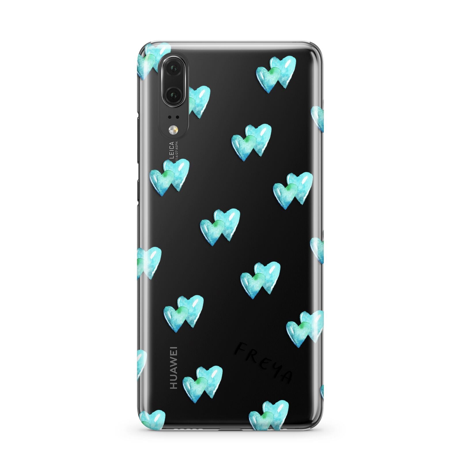 Personalised Blue Hearts Huawei P20 Phone Case