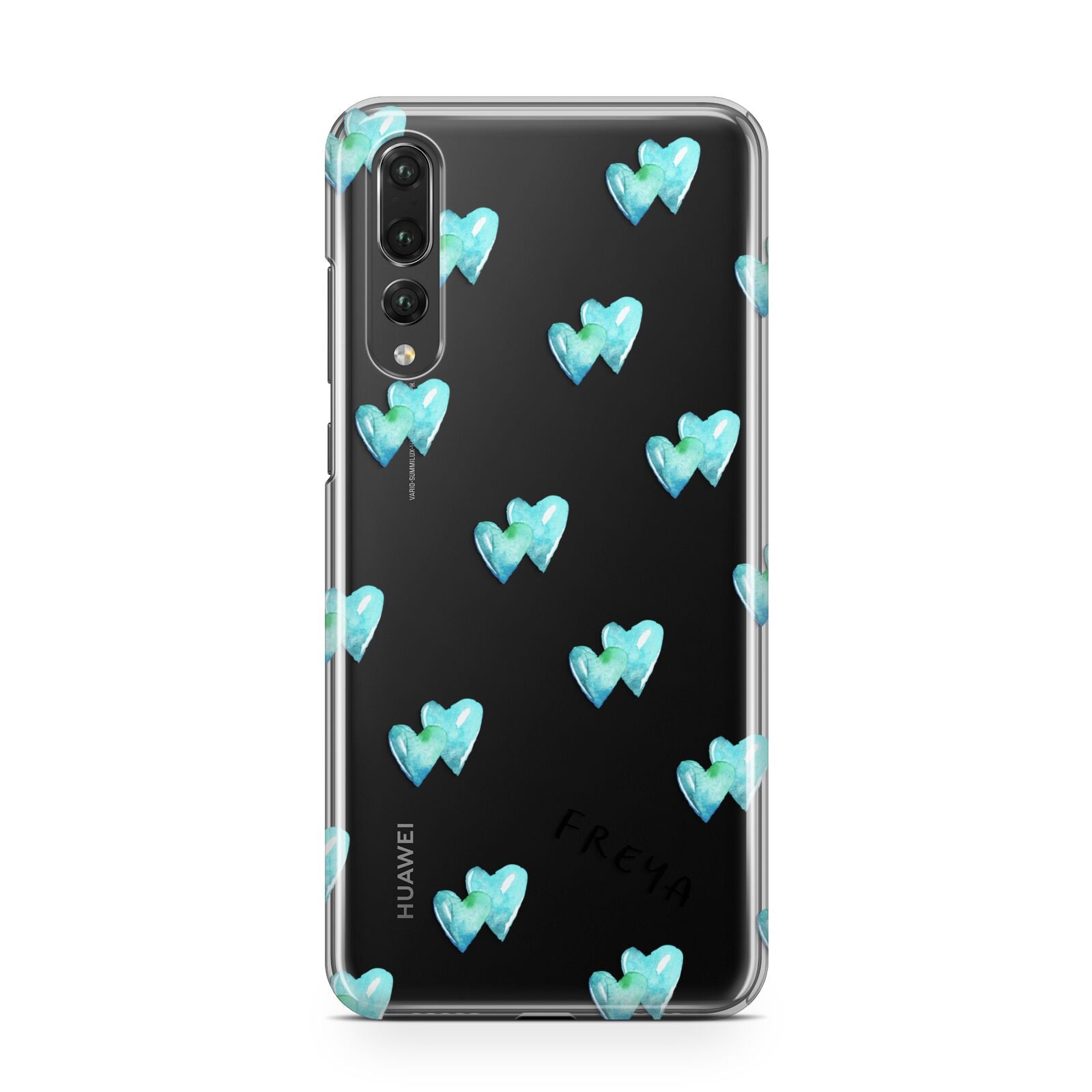 Personalised Blue Hearts Huawei P20 Pro Phone Case