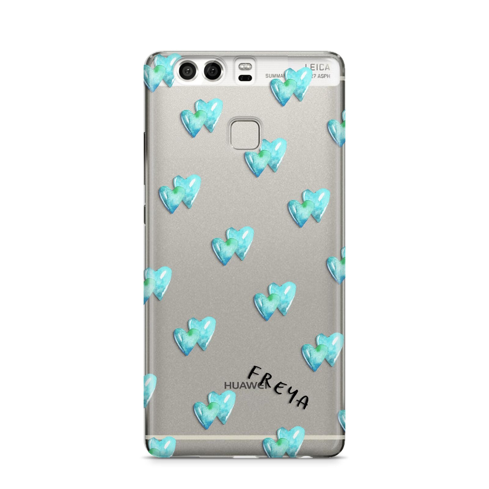 Personalised Blue Hearts Huawei P9 Case