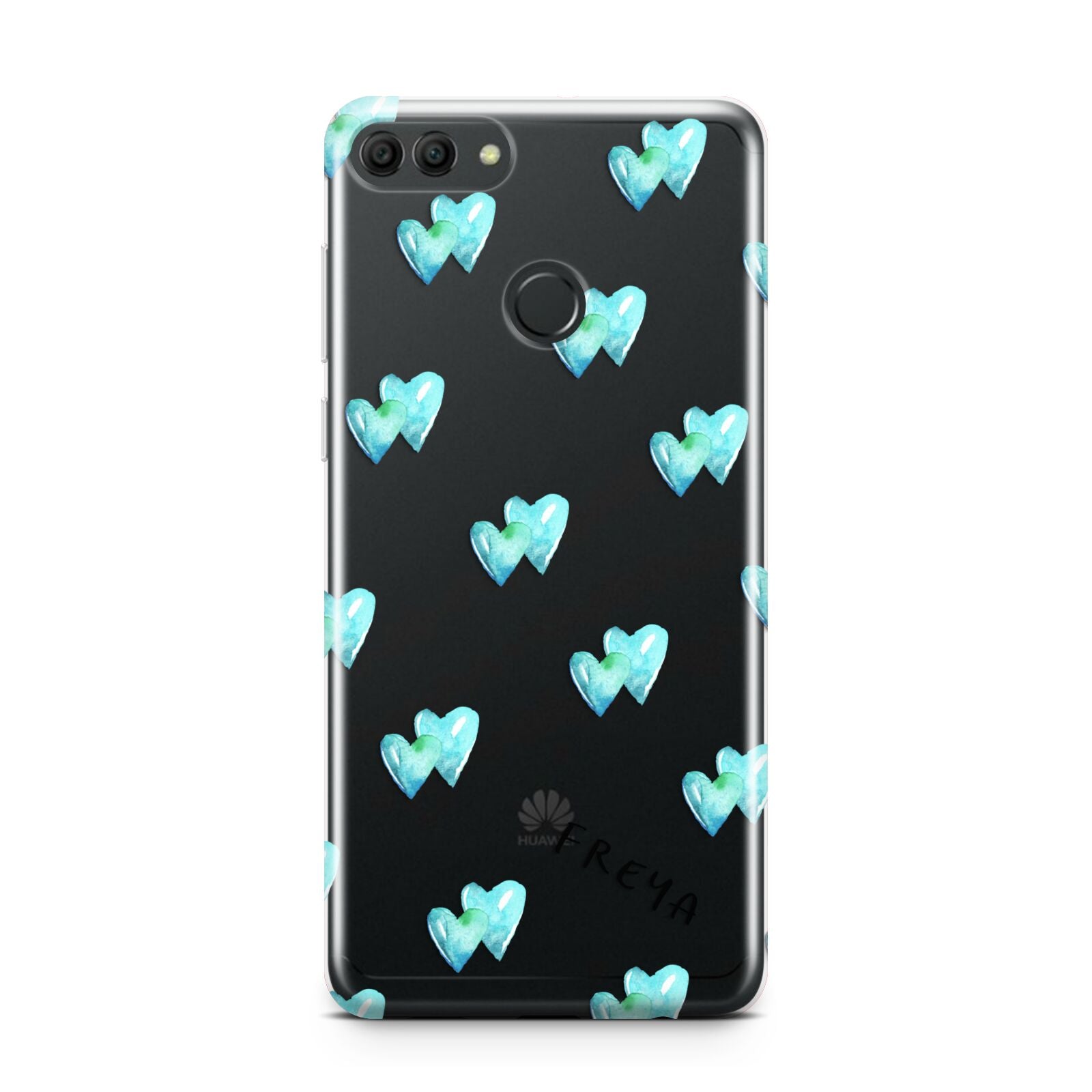 Personalised Blue Hearts Huawei Y9 2018