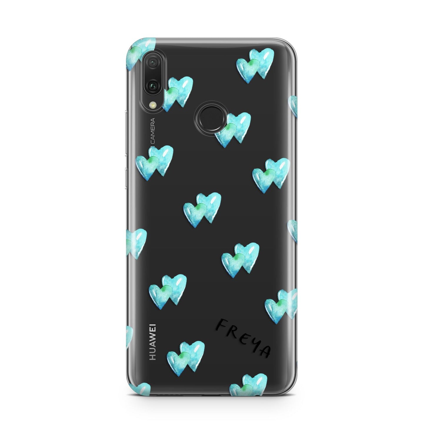 Personalised Blue Hearts Huawei Y9 2019