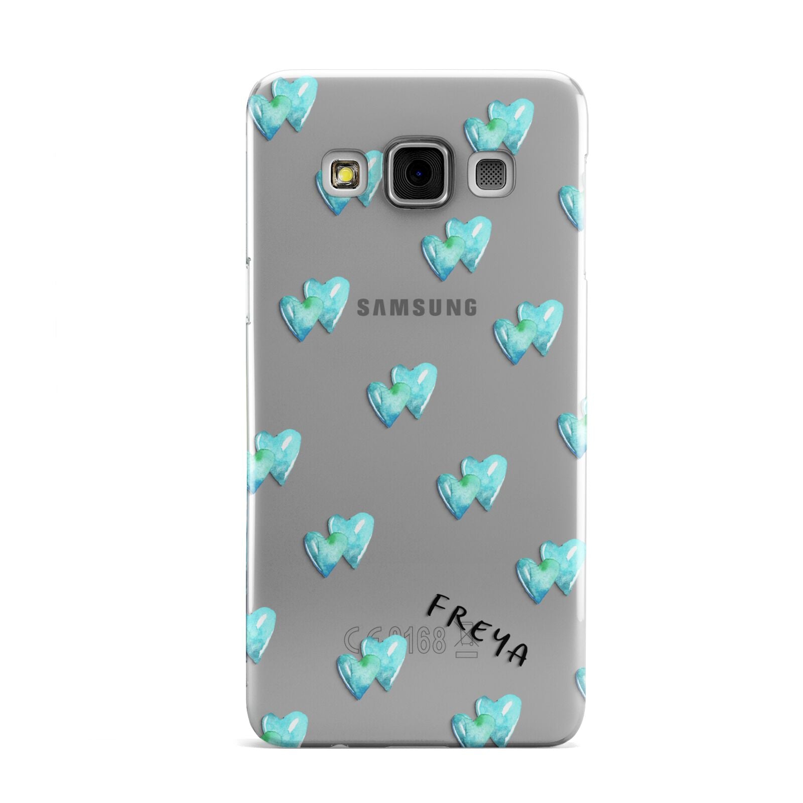 Personalised Blue Hearts Samsung Galaxy A3 Case