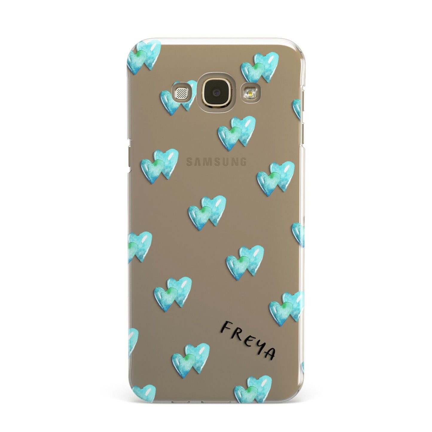 Personalised Blue Hearts Samsung Galaxy A8 Case