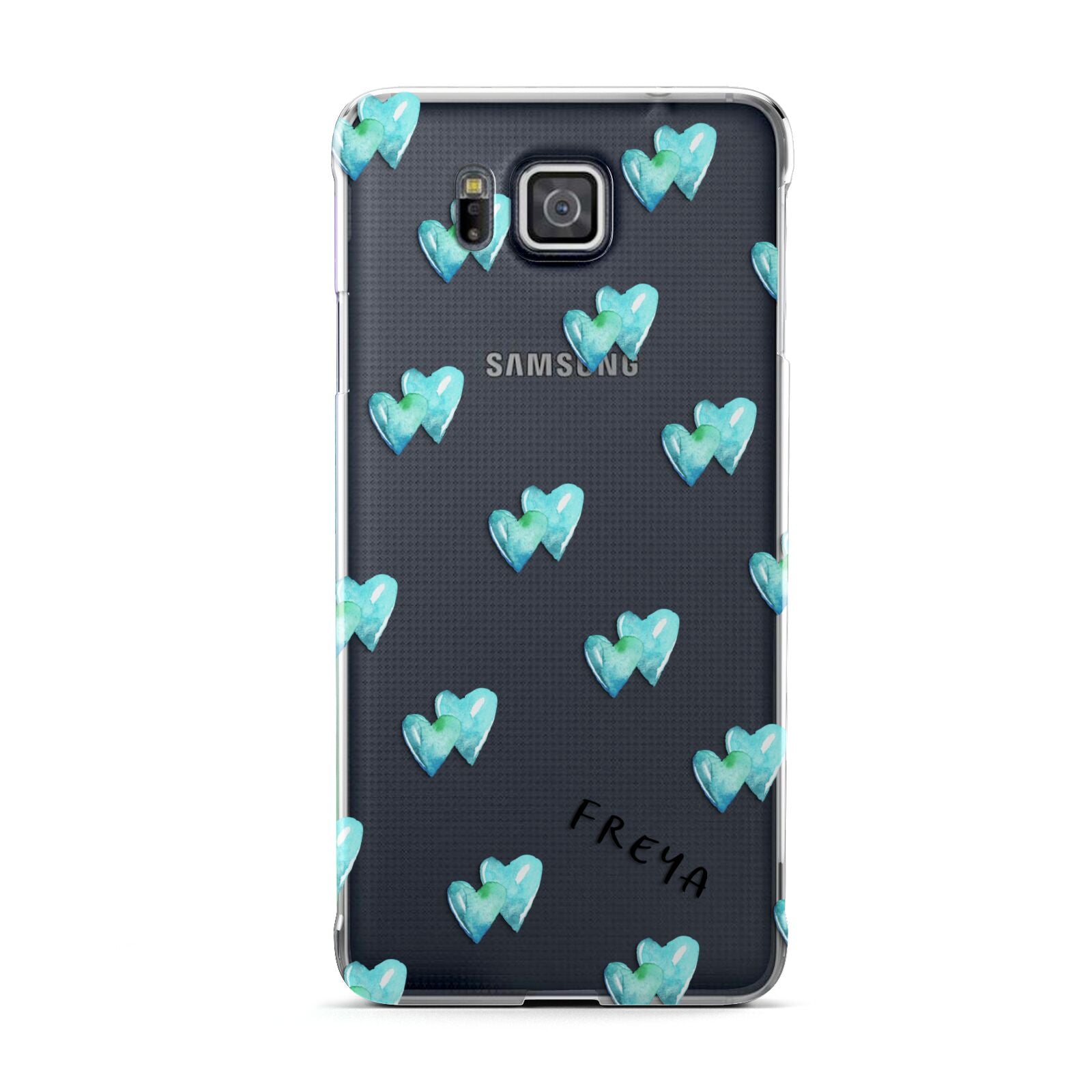 Personalised Blue Hearts Samsung Galaxy Alpha Case