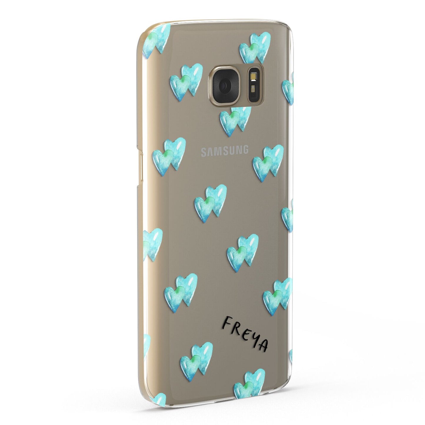 Personalised Blue Hearts Samsung Galaxy Case Fourty Five Degrees