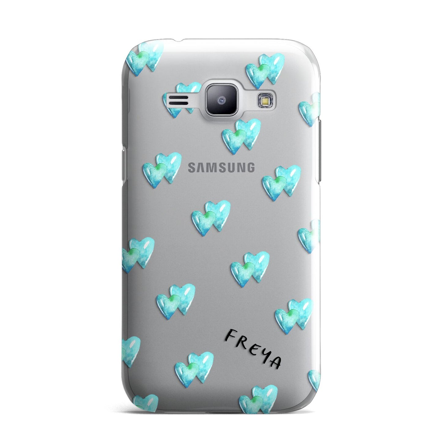 Personalised Blue Hearts Samsung Galaxy J1 2015 Case