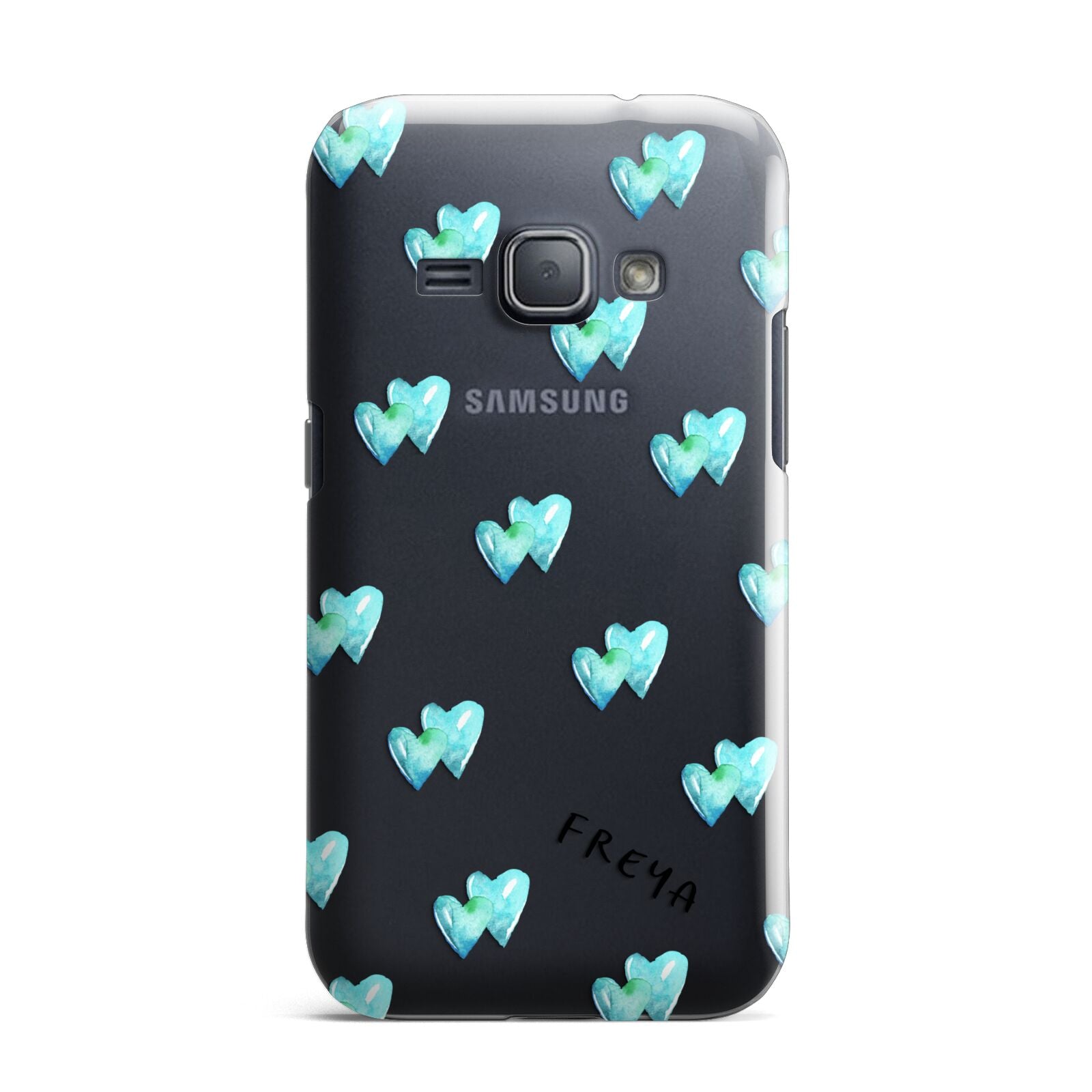 Personalised Blue Hearts Samsung Galaxy J1 2016 Case