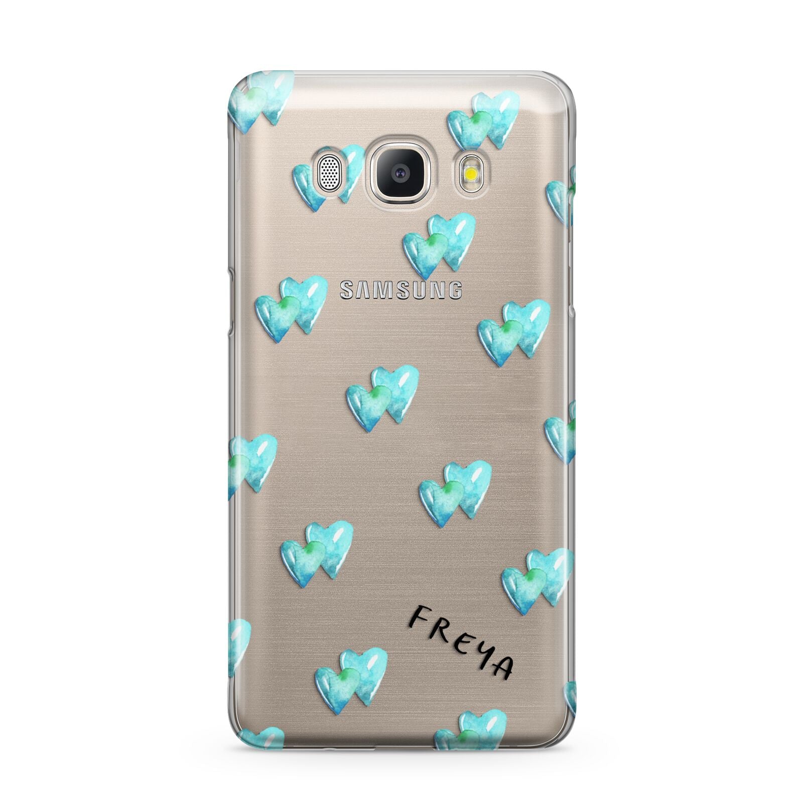 Personalised Blue Hearts Samsung Galaxy J5 2016 Case