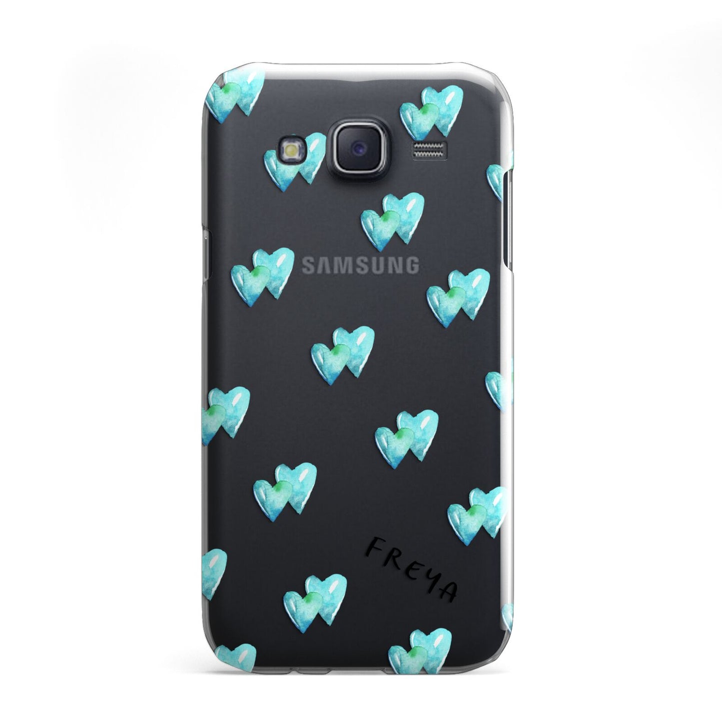 Personalised Blue Hearts Samsung Galaxy J5 Case