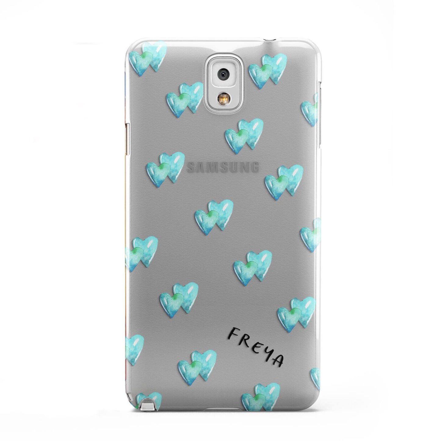 Personalised Blue Hearts Samsung Galaxy Note 3 Case