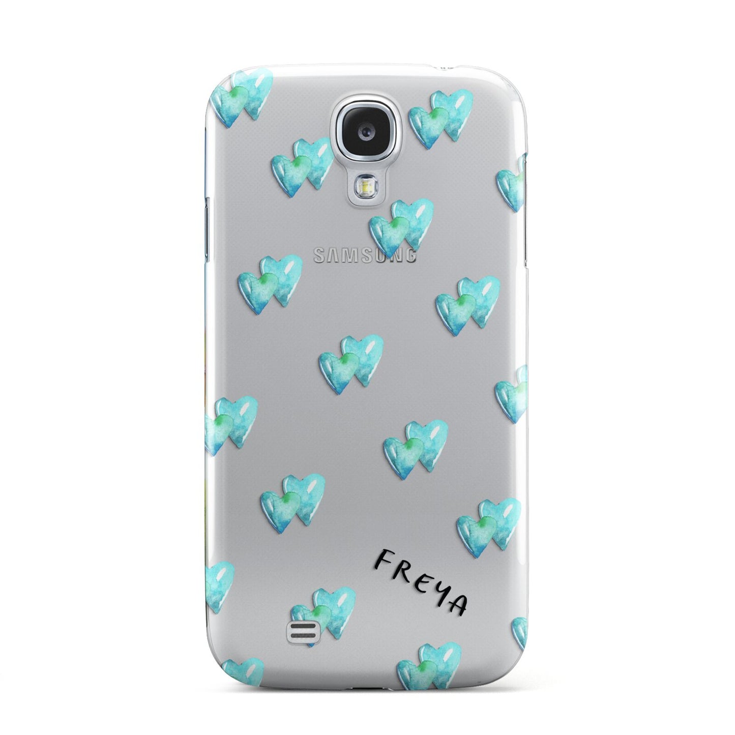 Personalised Blue Hearts Samsung Galaxy S4 Case