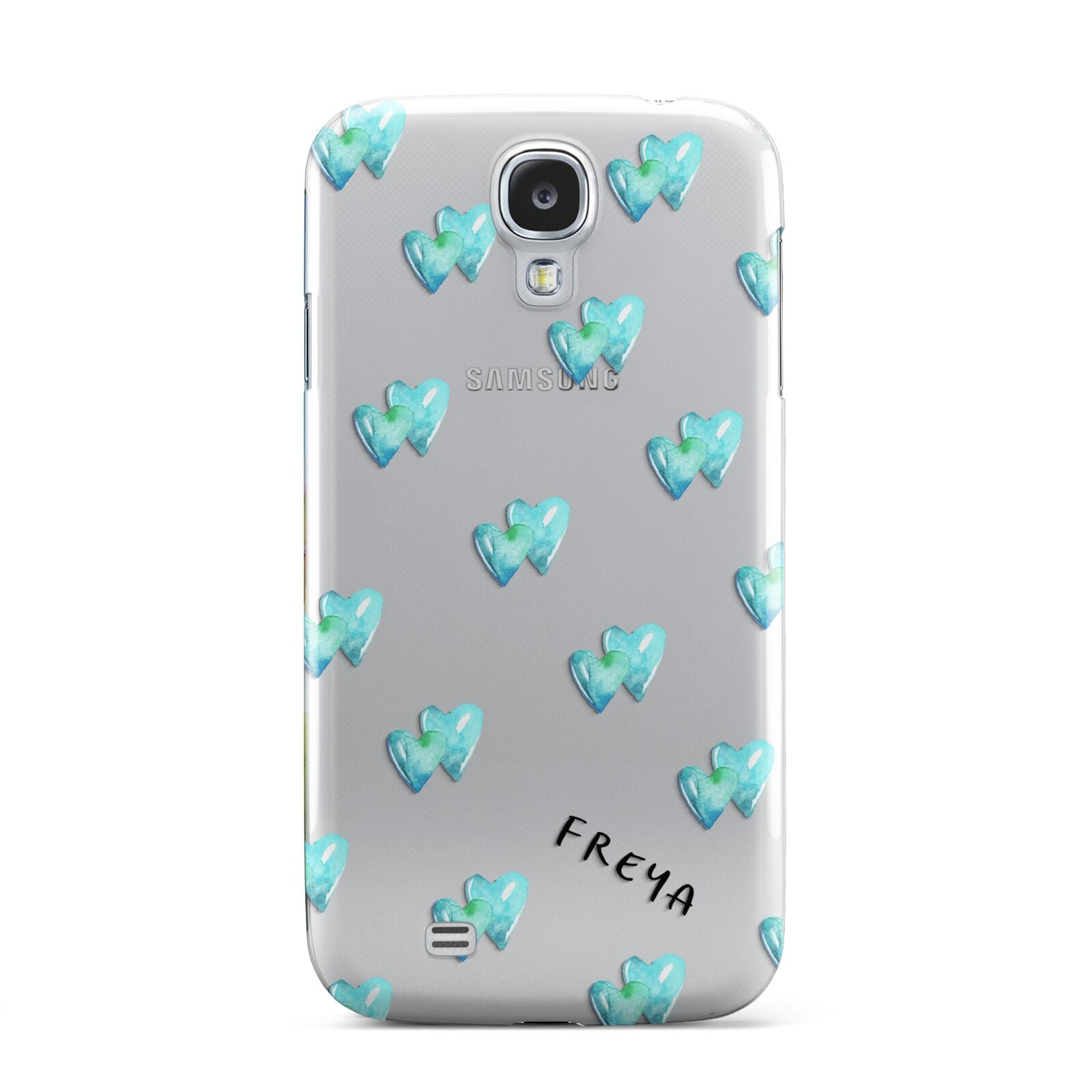 Personalised Blue Hearts Samsung Galaxy S4 Case