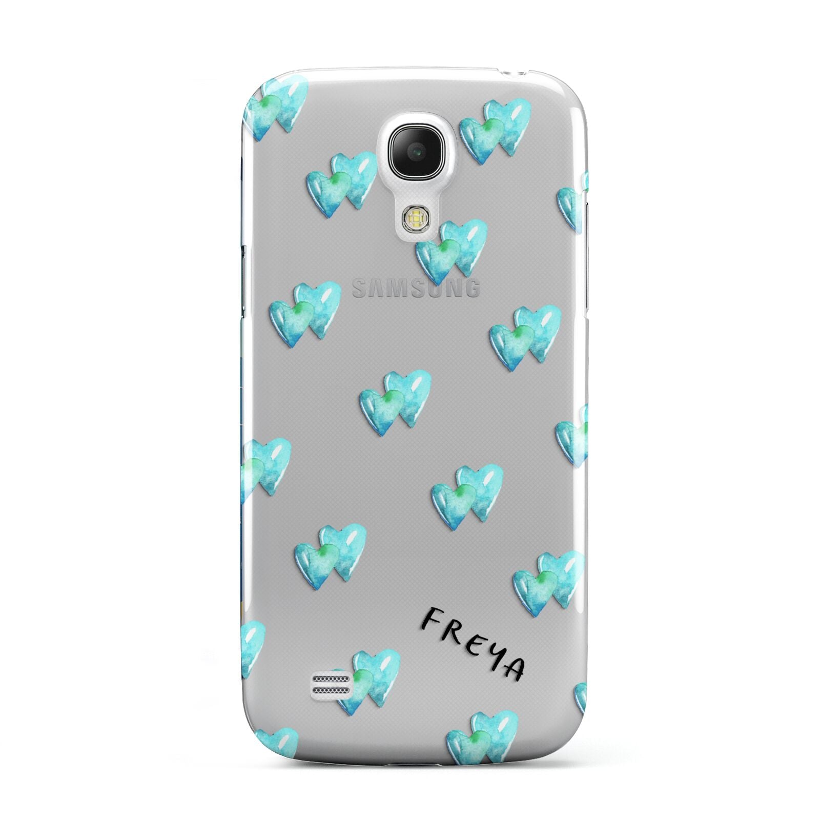 Personalised Blue Hearts Samsung Galaxy S4 Mini Case