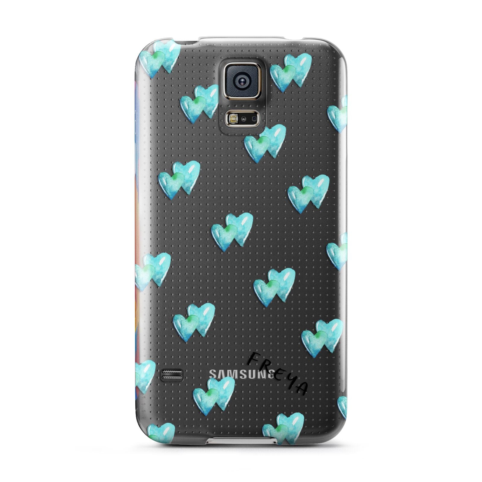 Personalised Blue Hearts Samsung Galaxy S5 Case