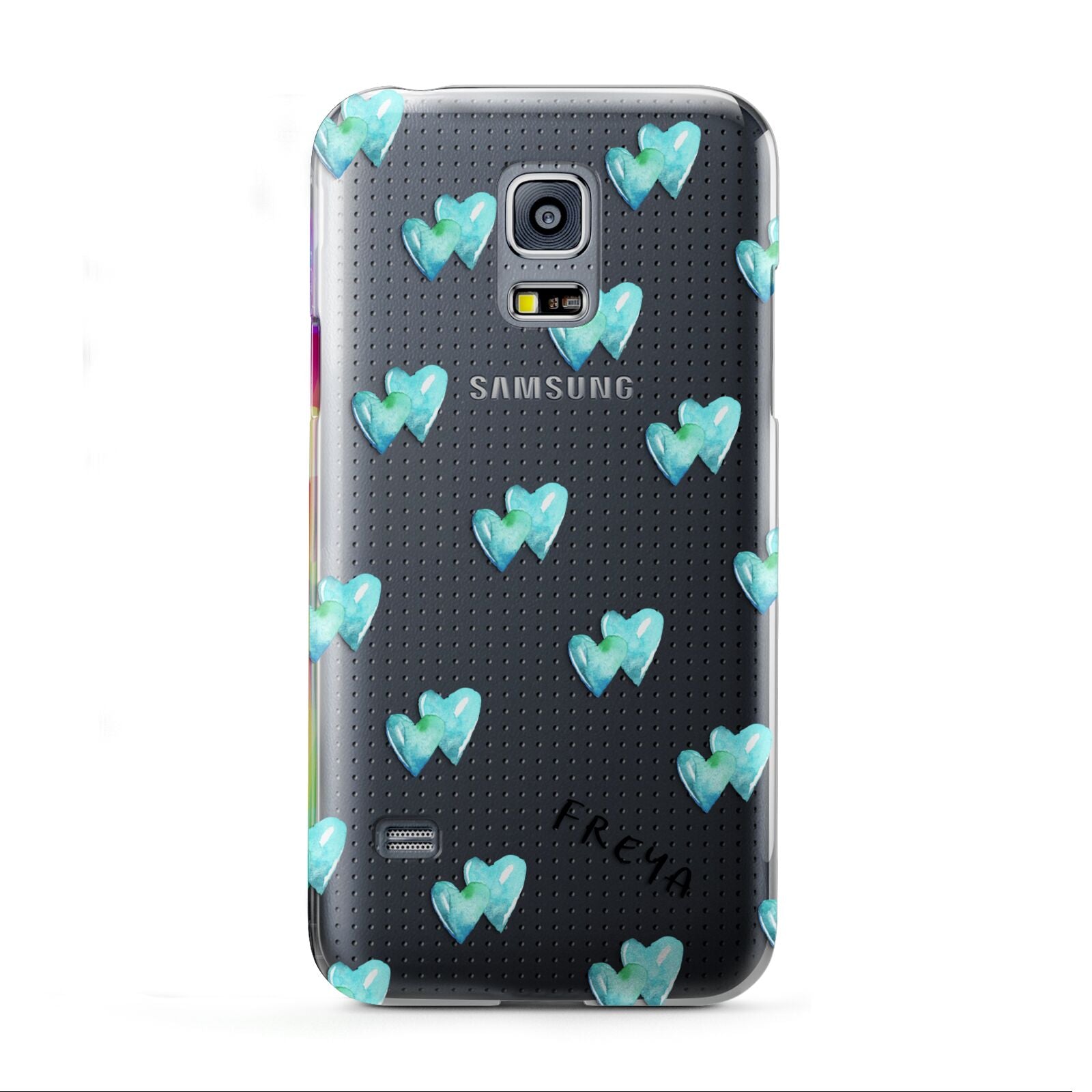 Personalised Blue Hearts Samsung Galaxy S5 Mini Case