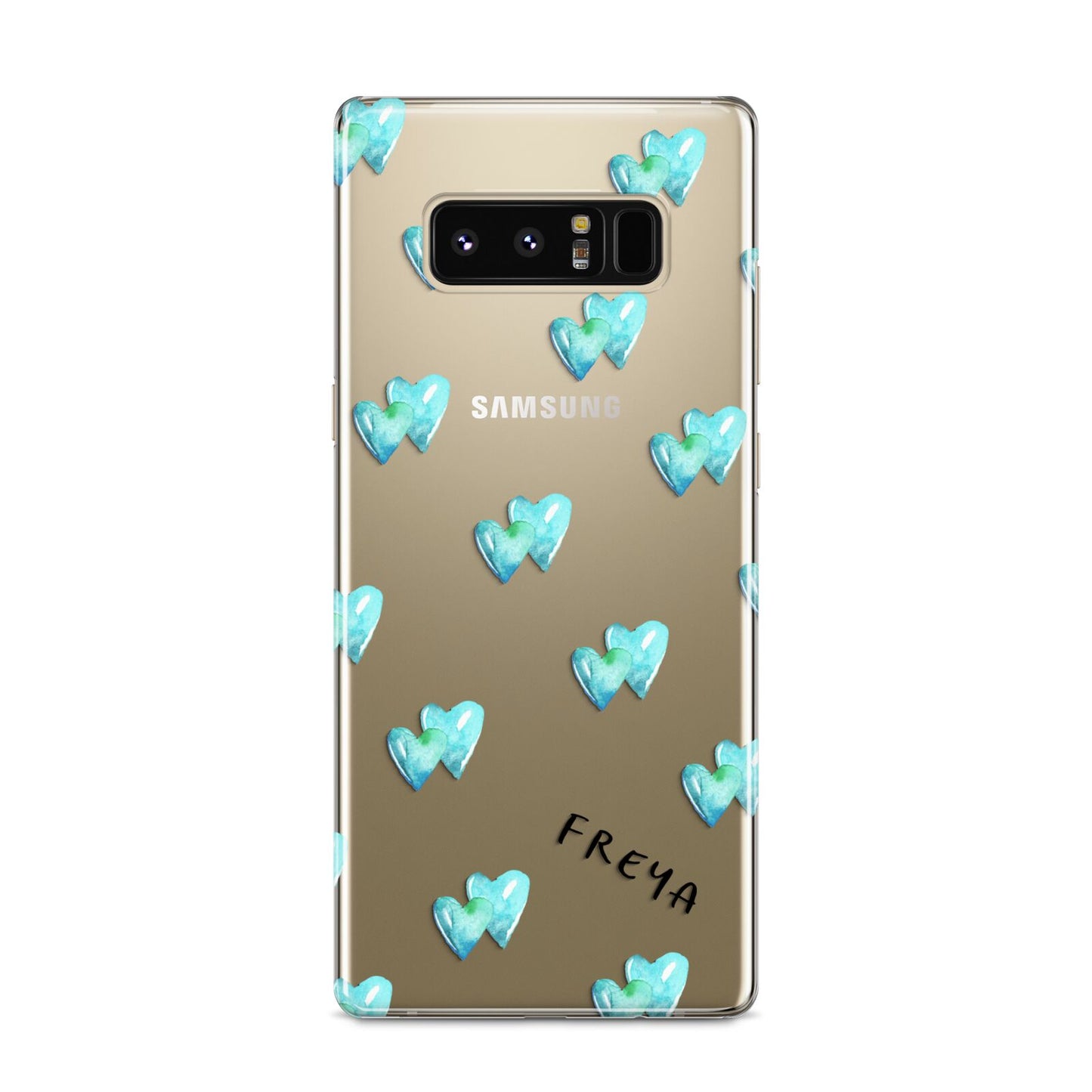 Personalised Blue Hearts Samsung Galaxy S8 Case