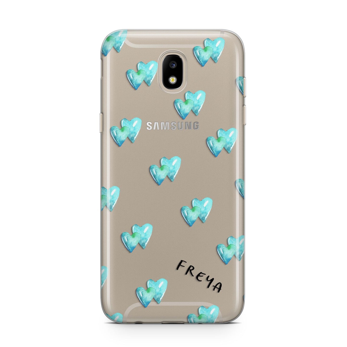 Personalised Blue Hearts Samsung J5 2017 Case